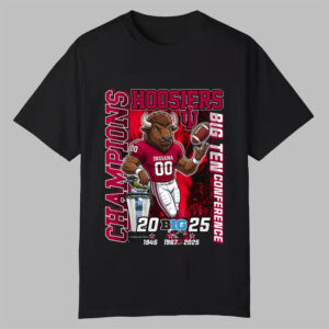 Indiana Hoosiers 2025 Champions Big 10 Conference Shirt