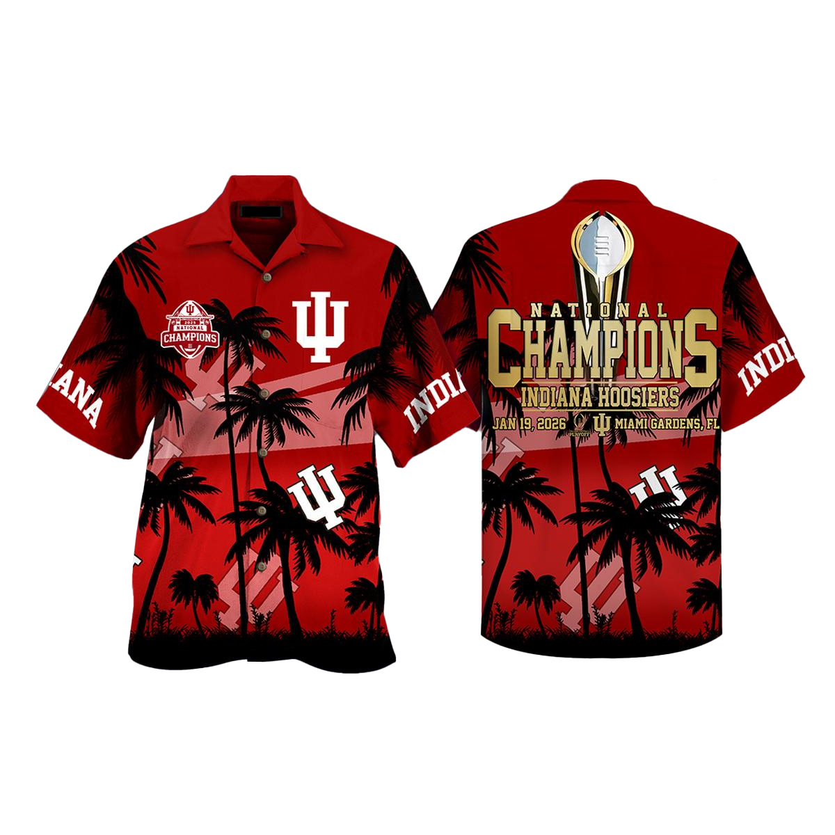 Indiana Hoosiers 2026 National Champions Hawaiian Shirt 1 Indiana Hoosiers 2026 National Champions Hawaiian Shirt