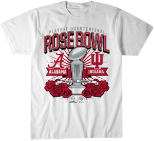 Indiana Hoosiers &amp; Alabama Crimson Tide 2025 CFP Rose Bowl Matchup Shirt