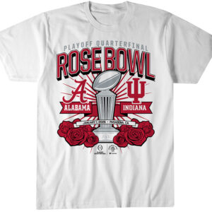 Indiana Hoosiers & Alabama Crimson Tide 2025 CFP Rose Bowl Matchup Shirt
