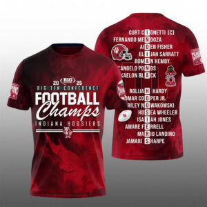 Indiana Hoosiers Big Ten Conference Football Champs T-Shirt 2025