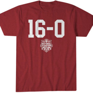 Indiana Hoosiers Football 16-0 2025 CFP National Champions T-Shirt