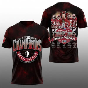Indiana Hoosiers Football 2025 Big Ten Champions T-Shirt