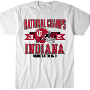 Indiana Hoosiers Football 2025 CFP National Champions Arched Helmet T-Shirt