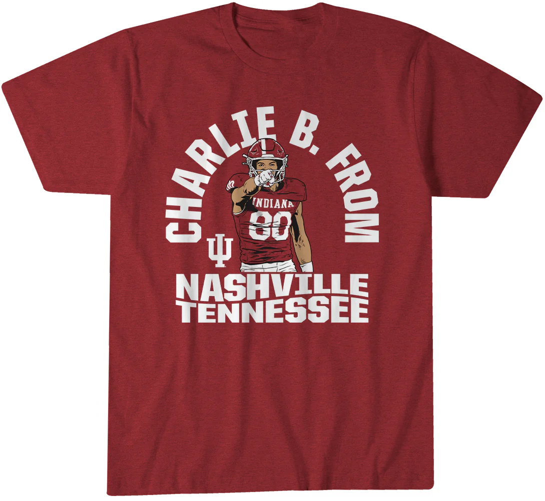 Indiana Hoosiers Football Charlie Becker From Nashville Tennessee T-Shirt 1 Indiana Hoosiers Football Charlie Becker From Nashville Tennessee T-Shirt