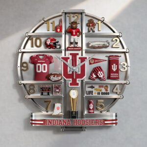 Indiana Hoosiers Home Decorative 3D Wall Clock