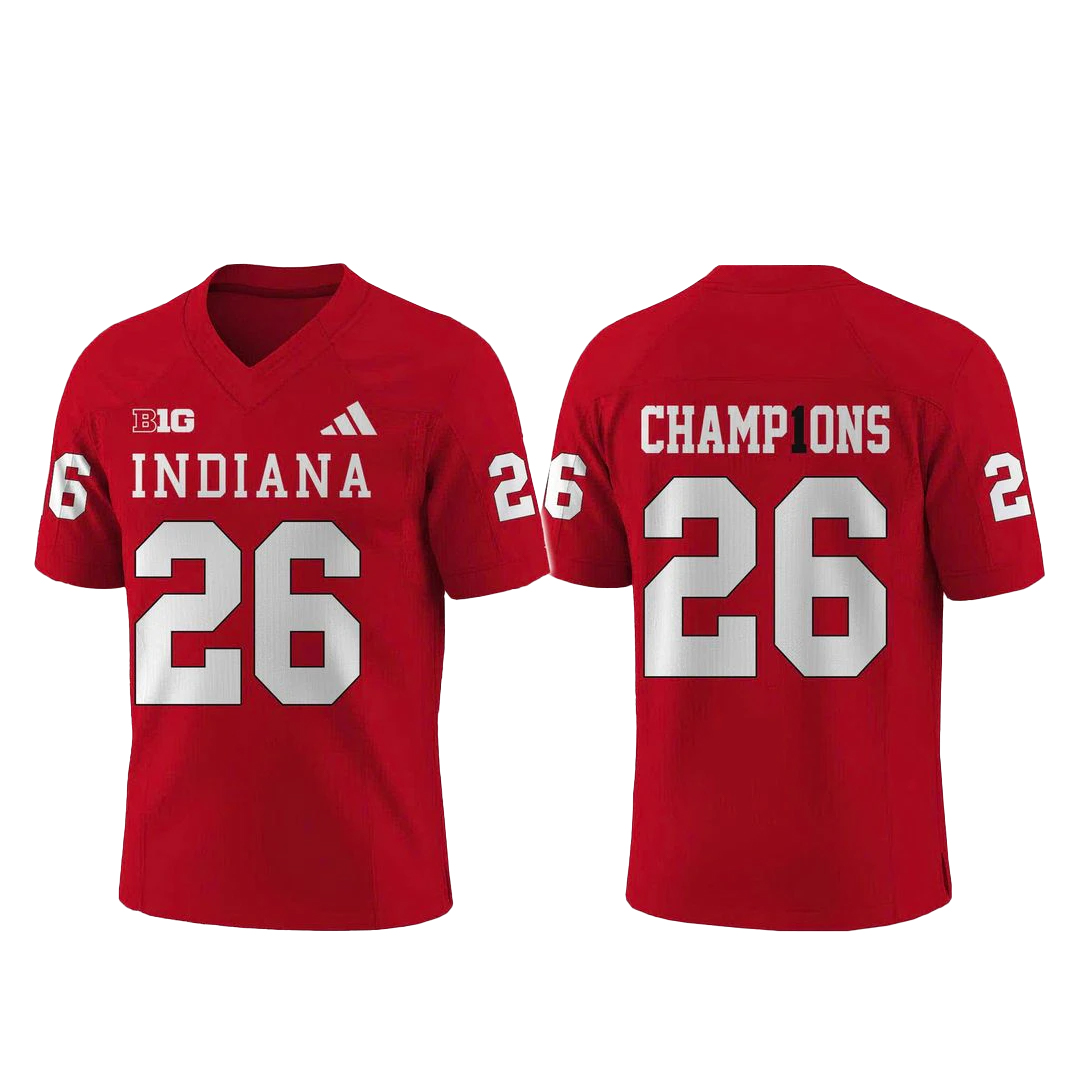 Indiana Hoosiers National Champions 2026 Football Jersey 1 Indiana Hoosiers National Champions 2026 Football Jersey