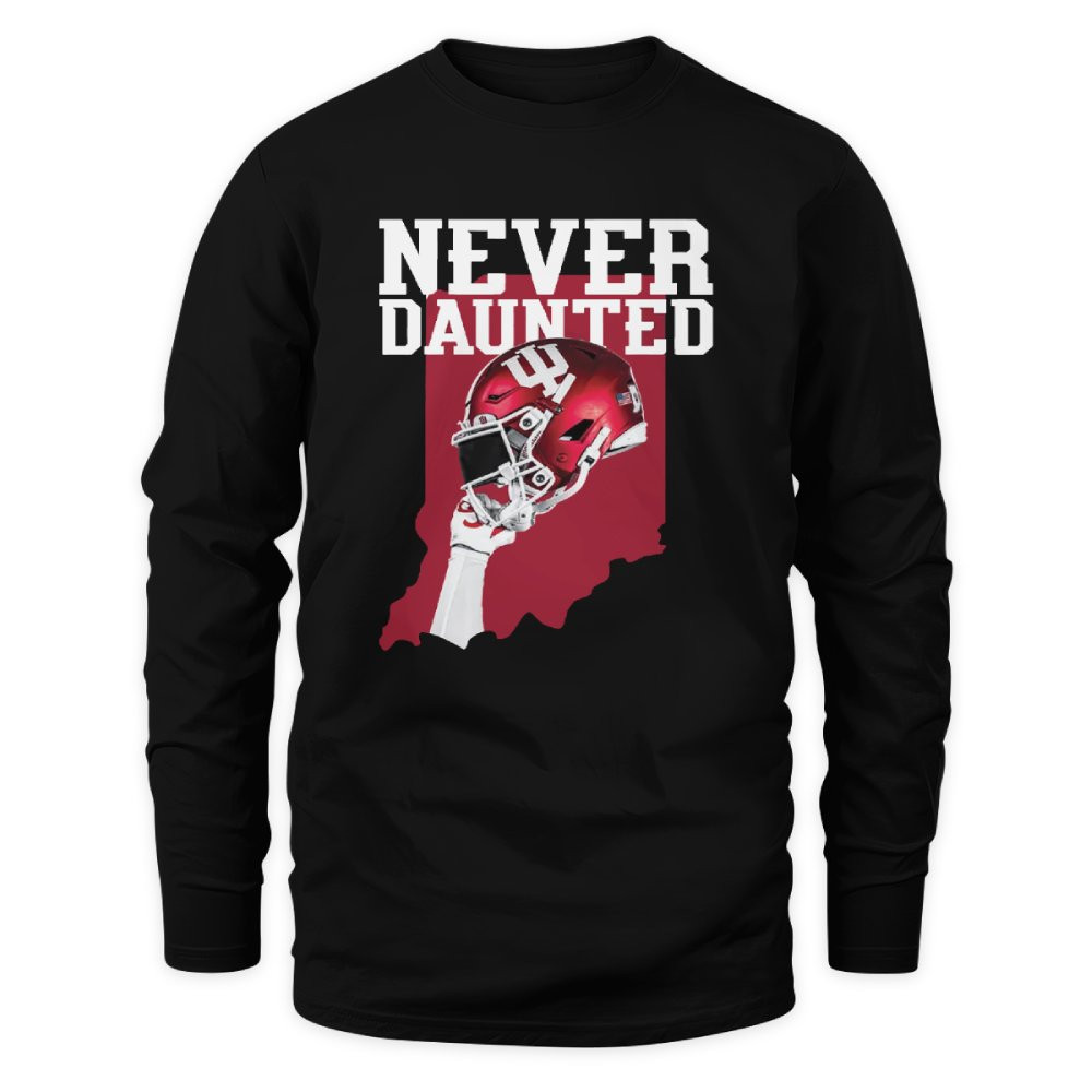 Indiana Hoosiers Never Daunted Football State T-Shirt 4 Indiana Hoosiers Never Daunted Football State T-Shirt - Image 4