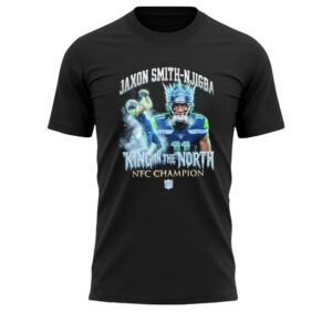 Jaxon Smith-Njigba King In The North Seattle Seahawks NFC Champion Super Bowl LX 2026 T-Shirt