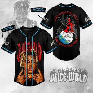 Juice WRLD Who Knew Evil Girls Had The Prettiest Face Personalized Baseball Jersey