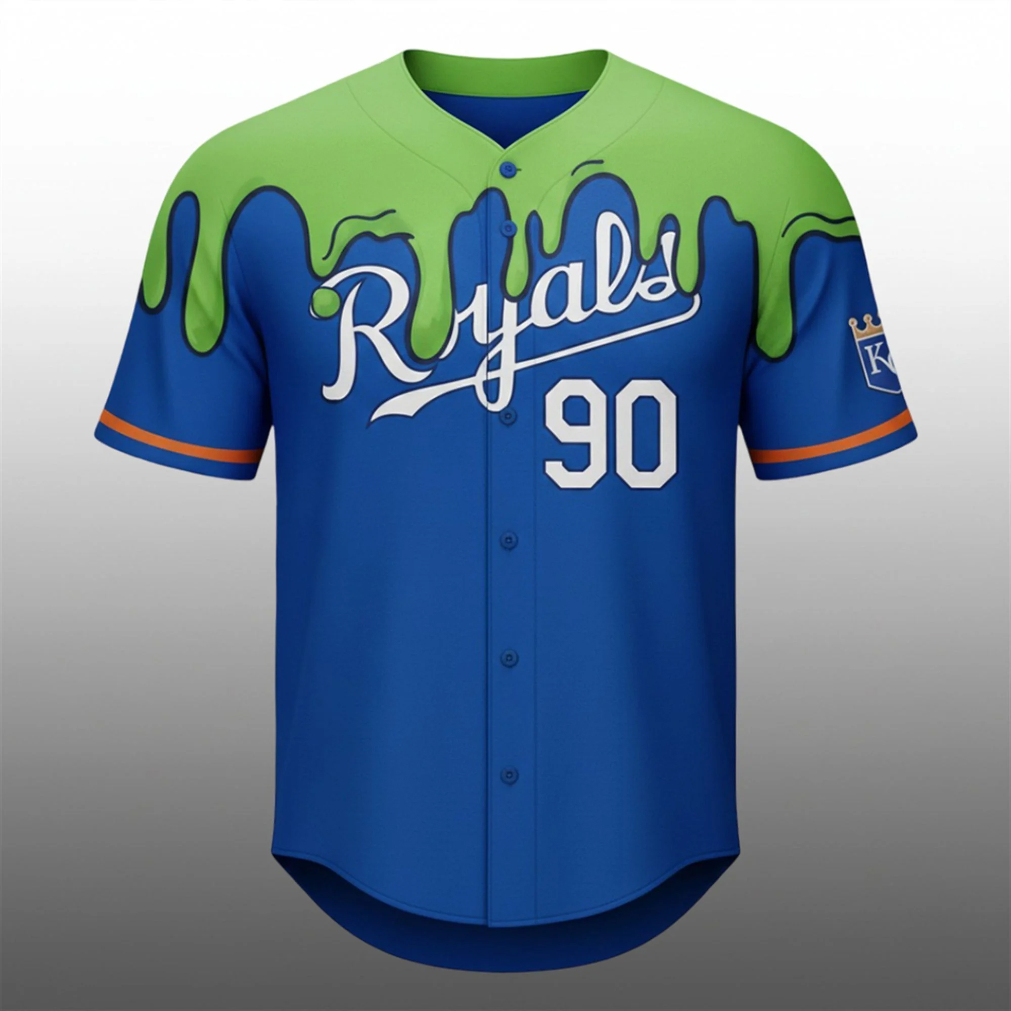 Kansas City Royals Nickelodeon Night Slime Baseball Jersey 1 Kansas City Royals Nickelodeon Night Slime Baseball Jersey