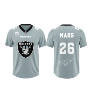 Las Vegas Raiders x Bruno Mars The Romantic Tour 2026 Football Jersey