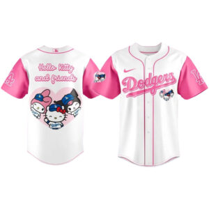 Los Angeles Dodgers Hello Kitty Night Pink Kuromi 2025 Baseball Jersey