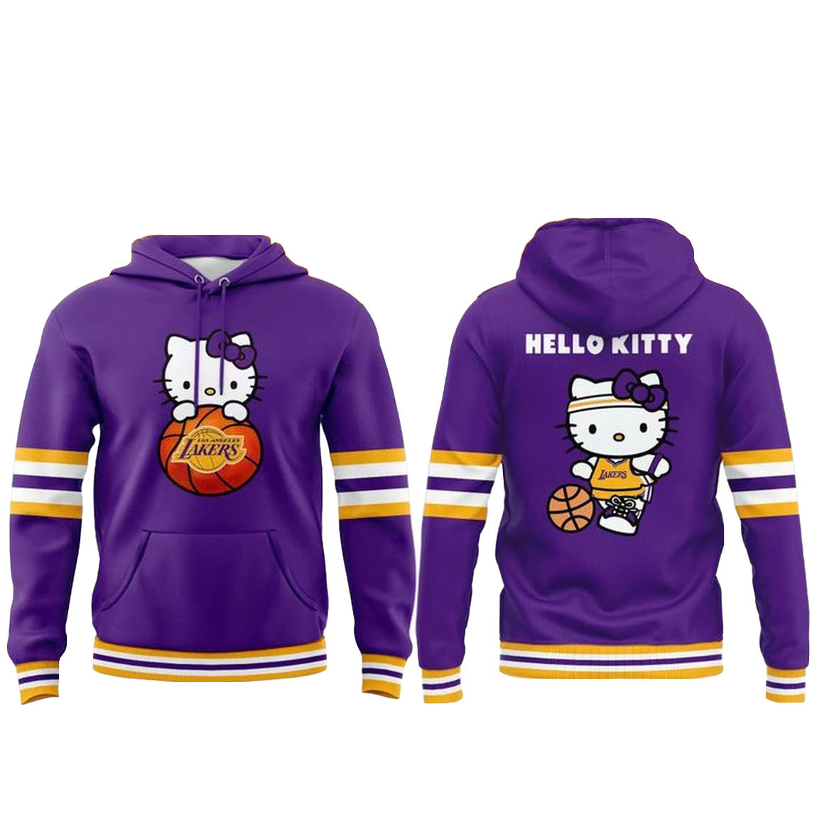 Los Angeles Lakers x Hello Kitty Love Is In The Air 2026 Shirt 2 Los Angeles Lakers x Hello Kitty Love Is In The Air 2026 Shirt - Image 2