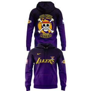 Los Angeles Lakers x One Piece Night Half Black Hoodie