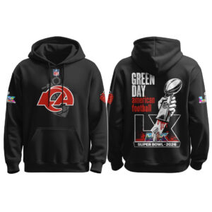 Los Angeles Rams Green Day Super Bowl LX Punk Show 2026 Hoodie