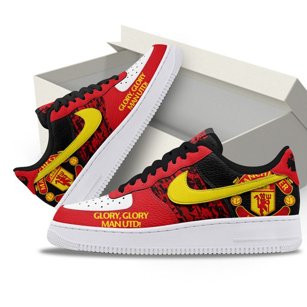 Manchester United Glory Glory Team Air Force 1 Shoes Sneakers 1 Manchester United Glory Glory Team Air Force 1 Shoes Sneakers