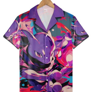 Mewtwo Pokemon Hawaiian Shirt