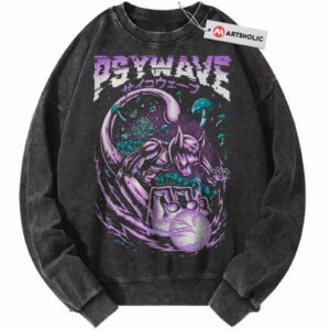 Mewtwo Pokemon Washed Sweatshirt