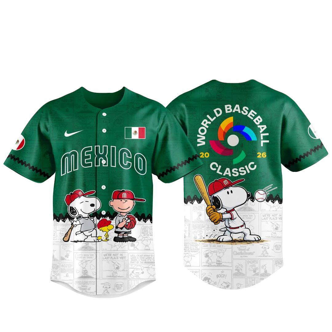 Mexico Baseball x Peanut 2026 World Baseball Classic Baseball Jersey 1 Mexico Baseball x Peanut 2026 World Baseball Classic Baseball Jersey