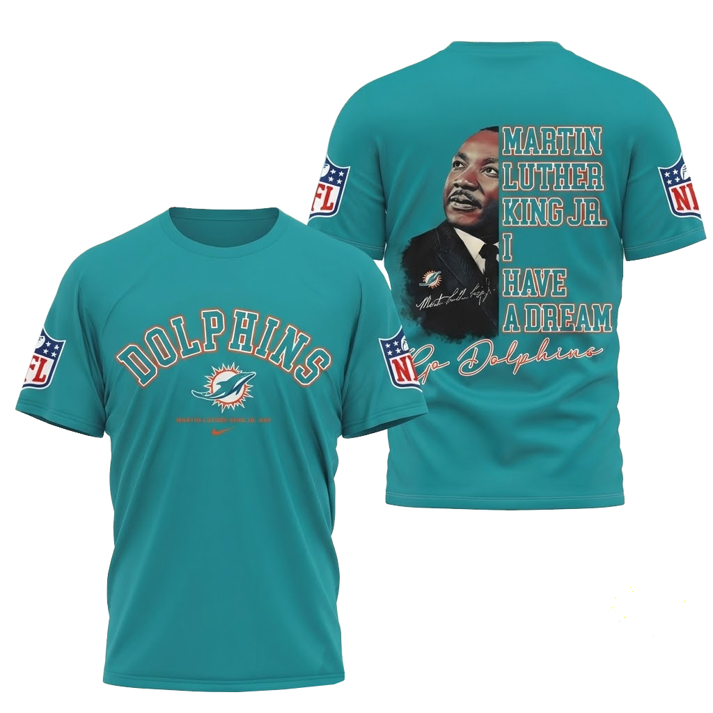 Miami Dolphins Football League Martin Luther King Jr. Day 2026 Shirt 1 Miami Dolphins Football League Martin Luther King Jr. Day 2026 Shirt