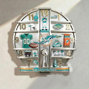 Miami Dolphins Home Decorative 3D Wall Clock