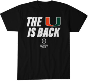 Miami Football 2025 CFP The U Is Back Shirt