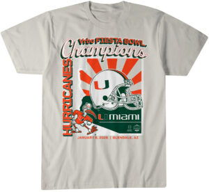 Miami Football CFP Fiesta Bowl Champions T-Shirt