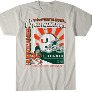 Miami Football CFP Fiesta Bowl Champions T-Shirt