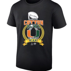 Miami Hurricanes 2025-2026 Goodyear Cotton Bowl Champions Trophy T-Shirt