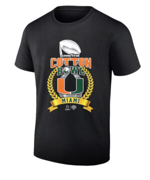 Miami Hurricanes 2025-2026 Goodyear Cotton Bowl Champions Trophy T-Shirt