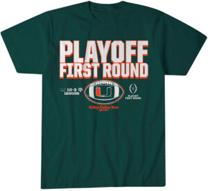 Miami Hurricanes 2025 CFP First Round Winner T-Shirt