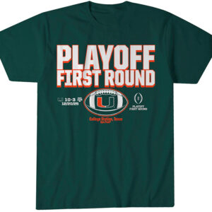 Miami Hurricanes 2025 CFP First Round Winner T-Shirt