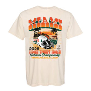 Miami Hurricanes 2026 National Championship Sunset Home Sweet Home T-Shirt