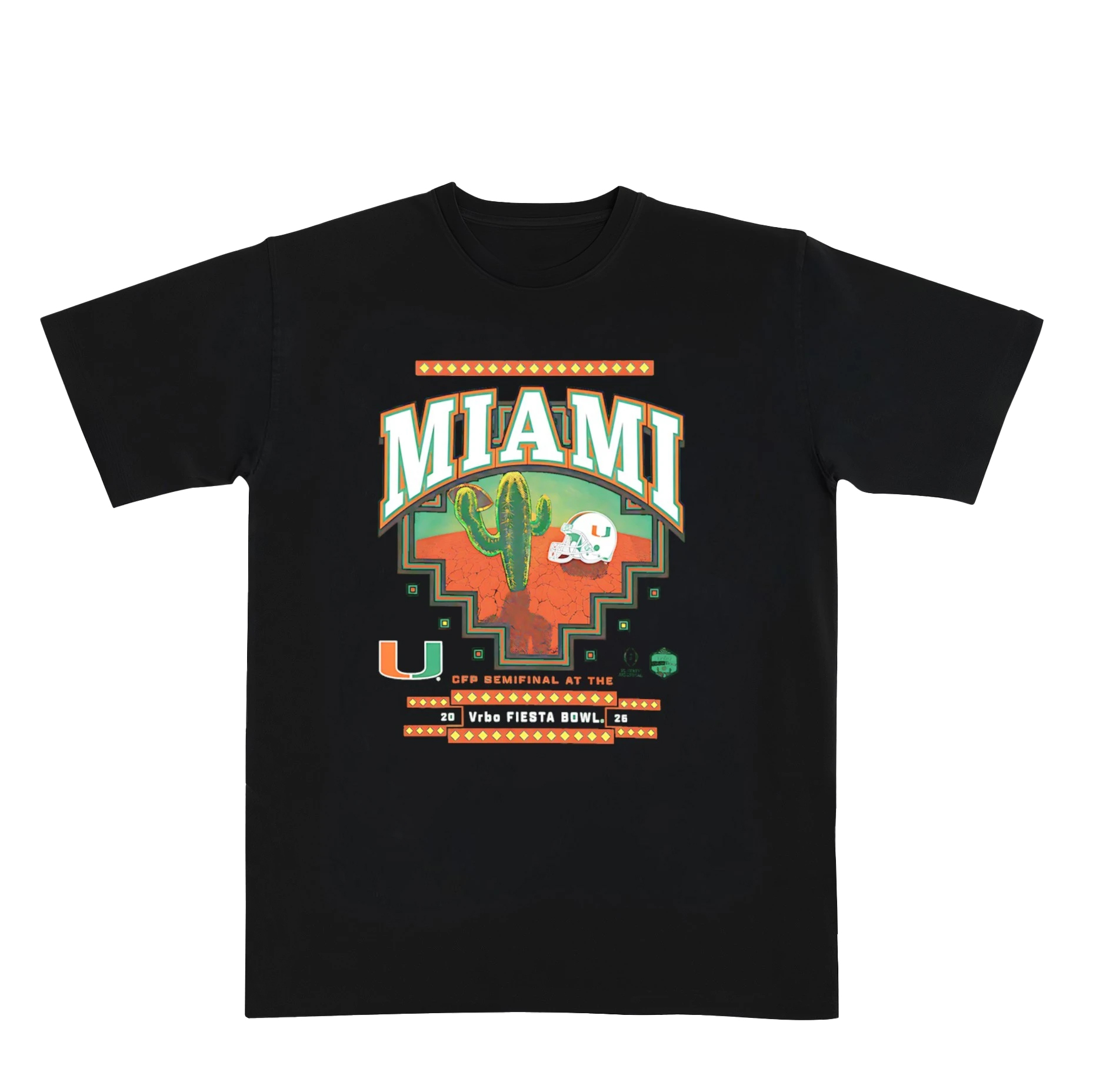 Miami Hurricanes 2026 VRBO Fiesta Bowl T-Shirt 1 Miami Hurricanes 2026 VRBO Fiesta Bowl T-Shirt