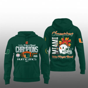 Miami Hurricanes College Football Playoff 2026 Fiesta Bowl Champions Hoodie