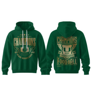 Miami Hurricanes Football 2026 National Champions Green Hoodie