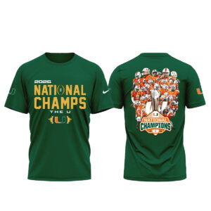 Miami Hurricanes National Champions NCAA College Football 2026 Shirt