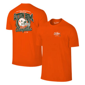 Miami Hurricanes Orange 2025 Goodyear Cotton Bowl Champions T-Shirt