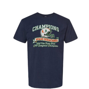 Miami Hurricane Wins 2025-2026 Vrbo Fiesta Bowl CFP Semifinal Champions T-Shirt