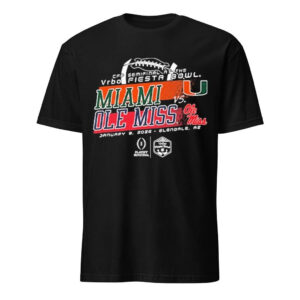 Miami Hurricanes vs Ole Miss Rebels Fiesta Bowl 2026 CFP Semi T-Shirt