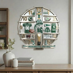 Michigan State Spartans Home Decorative 3D Wall Clock