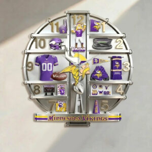 Minnesota Vikings Home Decorative 3D Wall Clock