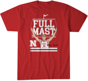 Nebraska Cornhuskers Basketball Rienk Mast Full Mast T-Shirt