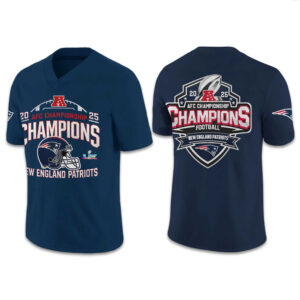 New England Patriots 2025 AFC Champions Football Jersey