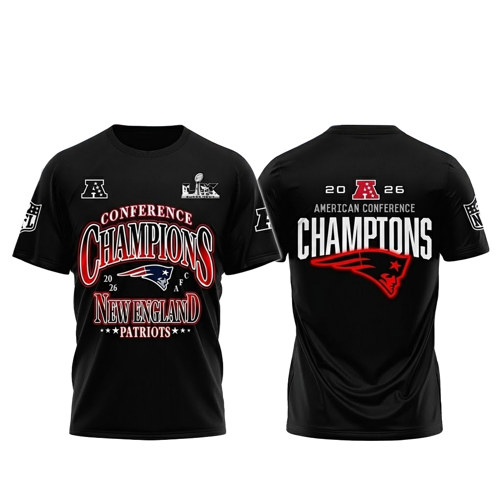 New England Patriots AFC Champions 2026 T-Shirt and Hoodie 1 New England Patriots AFC Champions 2026 T-Shirt and Hoodie