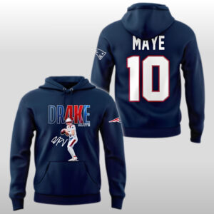 New England Patriots AFC East Champs Drake Maye 10 2025 Hoodie