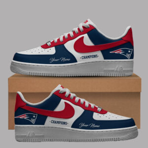 New England Patriots Champions Air Force 1 Shoes Sneakers Custom Name