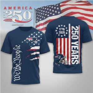 New England Patriots Football League We The People USA 250th Anniversary T-Shirt