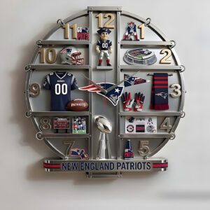New England Patriots Home Decorative 3D Wall Clock